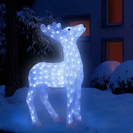 Reindeer outdoor Christmas decoration made from acrylic