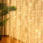 Connectable 6m drop warm white LED indoor curtain lights display