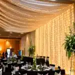 Connectable 6m drop warm white LED indoor curtain lights weddings and events display