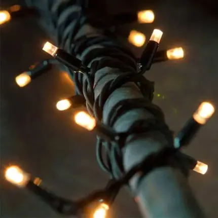 Connectable Low Voltage LED String Lights Black Cable
