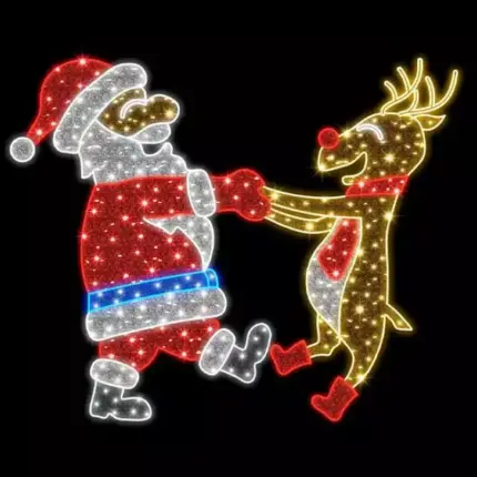 Dancing Santa Rudolph Christmas Decoration
