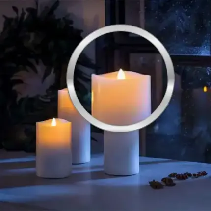LED Wax Christmas Candle 33cm