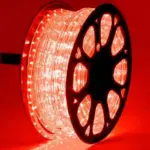 RED LED rope light in 50 metres roll