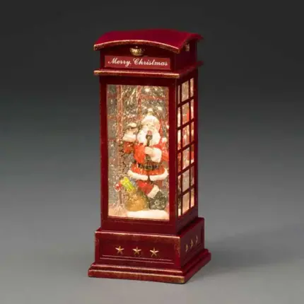 Santa Telephone Box Christmas Tabletop Decor