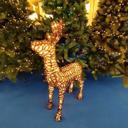 Medium LED Standing Reindeer Outdoor Christmas Decoration