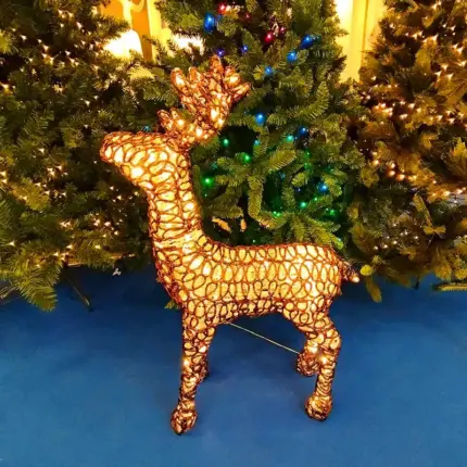 Medium LED Standing Reindeer Outdoor Christmas Decoration