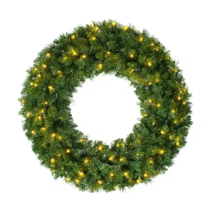 Outdoor Christmas Pre-Lit Wreath 100CM