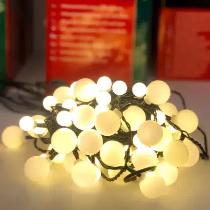 80 LED Warm White Cherry Bulb String Light Set