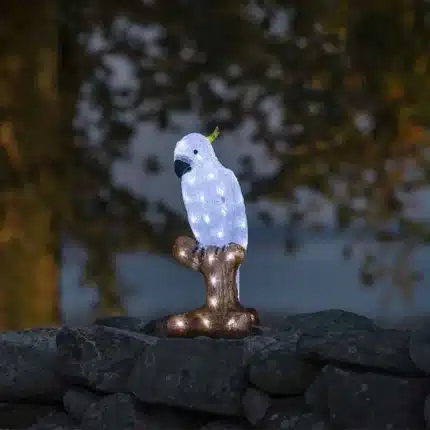 LED White Acrylic Parrot Christmas Decoration