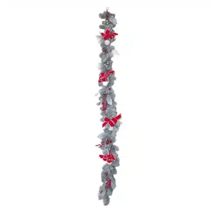 Decorative White Frosted Christmas Garland