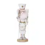 White Nutcracker Soldier Christmas Decoration Figurine