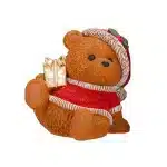 Sitting Teddy Bear With Gift Box Christmas Table Top Decoration