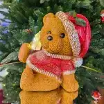 Teddy Bear With Gift Box Christmas Table Decoration