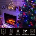 100 LED multicolour battery operated outdoor Christmas lights features