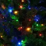 100 LED multicolour battery operated outdoor Christmas lights tree display