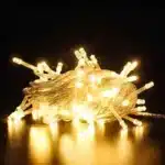 100 LED multifunction connectable Christmas lights clear cable warm white