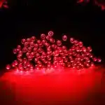 100 LED red battery operated outdoor Christmas lights LEDs display