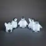 Acrylic baby penguins outdoor Christmas decoration set gallery image