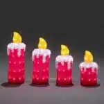 Christmas candles set outdoor decoration made from acrylic
