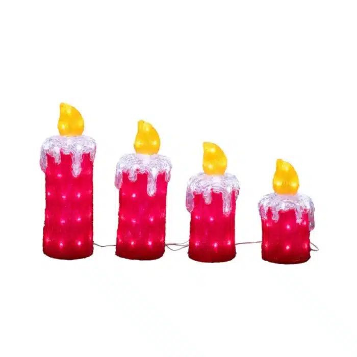 Christmas candles set outdoor decoration made from acrylic product image