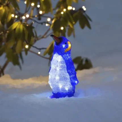 Acrylic penguin made from acrylic outdoor Christmas decoration with 24 ice white LED lights