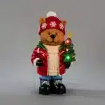 Battery operated illuminated teddy bear outdoor Christmas decoration feature