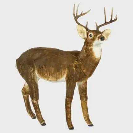 Big brown furry reindeer Christmas decoration 142cm tall indoor and outdoor use