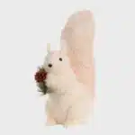 Fluffy squirrel with pine cone indoor Christmas decoration 44cm tall