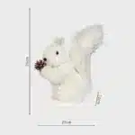 Fluffy squirrel with pine cone Christmas decoration 26cm dimensions