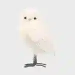 Furry long hair owl with smooth head Christmas decoration product view