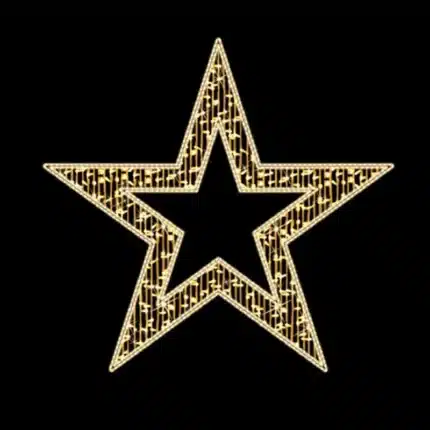LED Christmas star motif 2D decoration for outdoor use