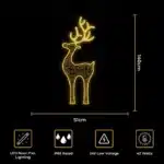 LED reindeer 2D Christmas decoration 140cm size and features