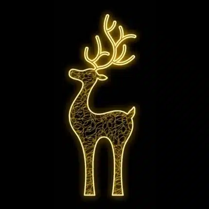 LED reindeer 2D Christmas decoration 140cm tall for outdoor use