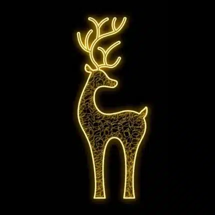 LED reindeer 2D Christmas decoration 150cm tall for outdoor use