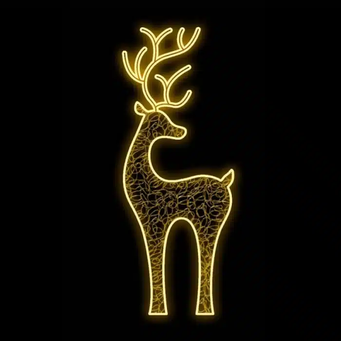 LED reindeer 2D Christmas decoration 150cm tall for outdoor use