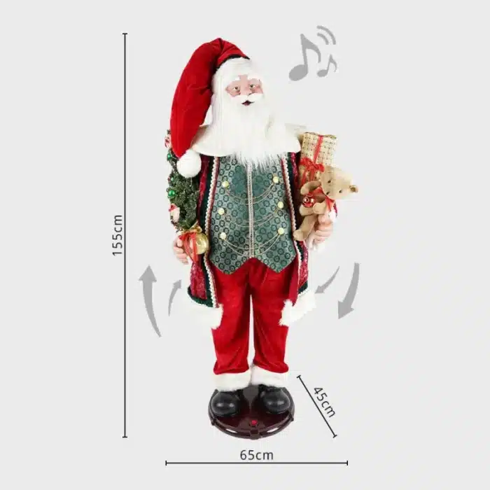 Musical animated Santa Christmas decoration dimensions