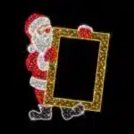 Santa with selfie frame 2D Christmas decoration feature for festive photo moments