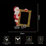 Santa with selfie frame 2D Christmas decoration feature size and features