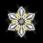 Snowflake with chasing effect 2D Christmas decoration for outdoor use
