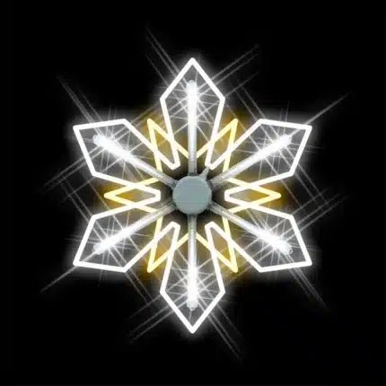Snowflake with chasing effect 2D Christmas decoration for outdoor use