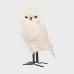 Winter furry owl with smooth head Christmas decoration product image