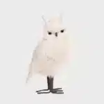 Winter furry owl with pointed ears Christmas decoration product image