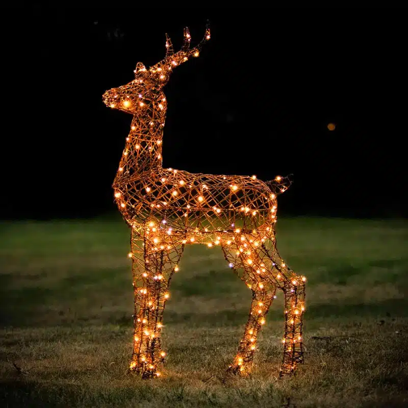 Christmas-Wicker-Reindeer-With-Timer-Function-Outdoor-Display Christmas Wicker Reindeer With Timer Outdoor Decoration