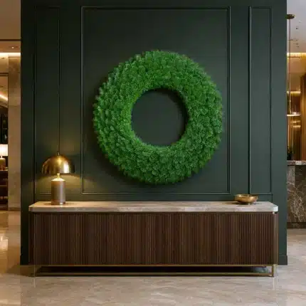 Alaskan pine large non lit Christmas wreath 120cm on wall
