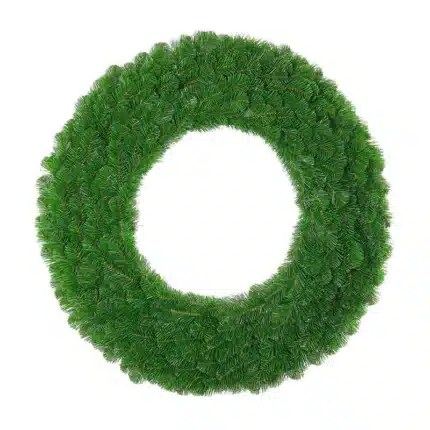 Alaskan non lit pine Christmas wreath 90cm with green PVC foliage