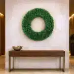 Alaskan non lit pine Christmas wreath 90cm displayed on wall