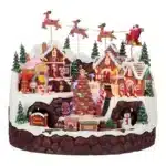 Animated candy house Christmas village with train product image
