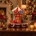 Animated Christmas carousel Table decoration Display