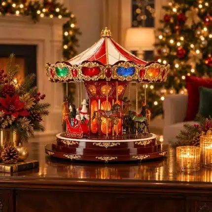Animated Christmas carousel Table decoration Display