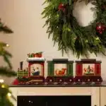 Christmas train water spinner table decoration display